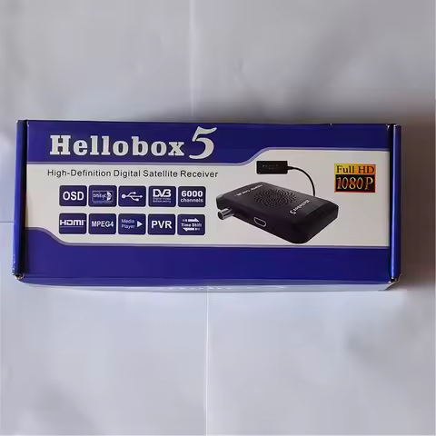 New Hellobox 5 Receiver TV Satellite DVB-T2 DVB-S2 DVB-S2X H.265 Combo TV Box STB Tuner Support TV P
