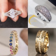 Cincin silver 925 original European cincin batu permata Vintage diamond ring Style Luxury cincin tun