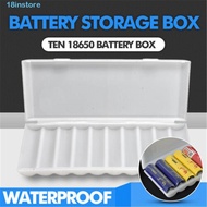 INSTORE Battery Holder White Durable 18650 Battery Container 10X18650 Storage Box