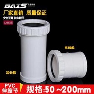 PVC伸縮節排水管配件水管加長伸縮節雨水管件50 75 110 160 200 滿299起送