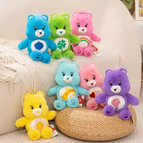 33cm Care Bears Cute Rainbow Bear Plush Toys Lovely Cartoon Bear Soft Stuffed Dolls Homdecor Sleepin