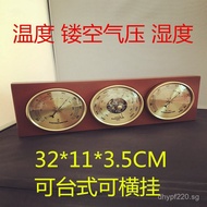 Humidity Wooden Clock Advertising Hollow Table Hanging Weather Station Barometer Weather Station Des