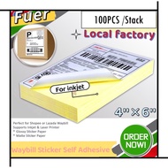 INKJET A6 STICKER MATTE / 100PCS / WAYBILL