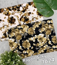 Kain Rayon Silky Premiun Motif Bunga 1624 Per 0.5Meter Rayon Silky Motif Premiun