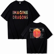 Imagine Dragons Loom World Tour Double-Sided T-Shirt Round Neck Short Sleeves Gifts For Fans