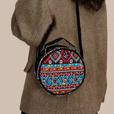 6.5 Inch Ethereal Drum Storsge Bag with Shoulder Strap Handpan Drum Carry Bag Sanskrit Drum Bag Carr