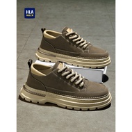 Hailan's Home Men's Shoes Spring Summer Men's Shoes Heightening Lining Cotton Shoes Casual Shoes Ove