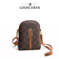 LOUIS DEYA Vertical Mobile Phone Bag New 2025 Womens Small Coin Key Bag Middle-Aged Mother Crossbody