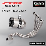 Motorcycle Exhaust Tube For CBR650R CBR650F CBR650 CB650F 2014-2025 Front Link Pipe Escape Full Syst