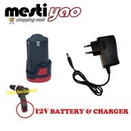12V Lithium Ion Battery & Charger for 12V Cordless Drill