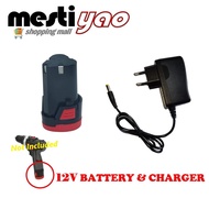 12V Lithium Ion Battery &amp; Charger for 12V Cordless Drill