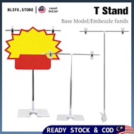 Advertising Display Supermarket Paper T Stand Table Top Price Display T Stand Adjustable Metal Table