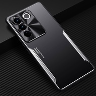 for vivo V27 Pro V27e V 27 5G 27Pro 27E Luxury Matte Aluminum Alloy Case Shockproof Bumper Phone Cas
