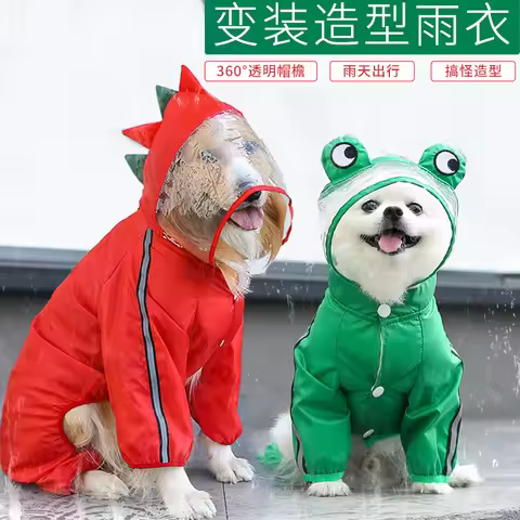 Dog Raincoats Golden Retriever Pet Dog Waterproof Clothes for Small Meduim Big Dog S M L Xl 2xl 5xl 