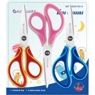 7" Student Scissors Set of 3-pack,Pointed Tip Blades,Kids Scissors Ages 8-10 8-12 8-16 for School Cr