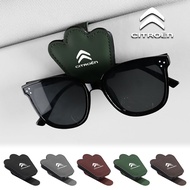 1/2pcs Leather Car Sun Visor Glasses Support Car Card Ticket Pen Clip for Citroen C1 3 6 BX CX GT C4