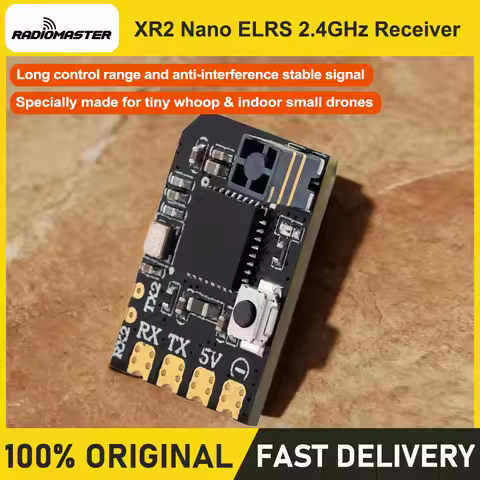 RadioMaster XR2 Nano 2.4GHz ExpressLRS Receiver LR1121 Tower Antenna Built-in WiFi UART Port For Tin