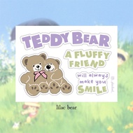 "teddy Bear" - Cute Waterproof Sticker Decorative Notebooks, Laptops, Phones