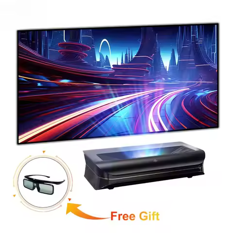 Short Throw 4K Projector Projeteur Theater Video Projector HDR10+ 3D Triple 4K Projector