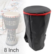 8/12 inch Thick Shockproof Waterproof Shoulders Djembe Bag, Black African Drum Case