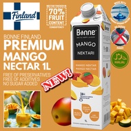 Bonne Finland Mango Nectar 1L | No Added Sugar Tropical Finnish Juice | No Preservatives No Additive