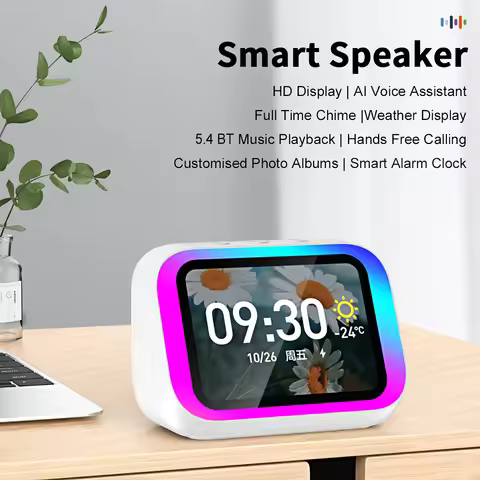 TF26Pro Bluetooth Smart Speaker Multifunctional Portable BT Speakers Alarm Clock Photo Album Voice A
