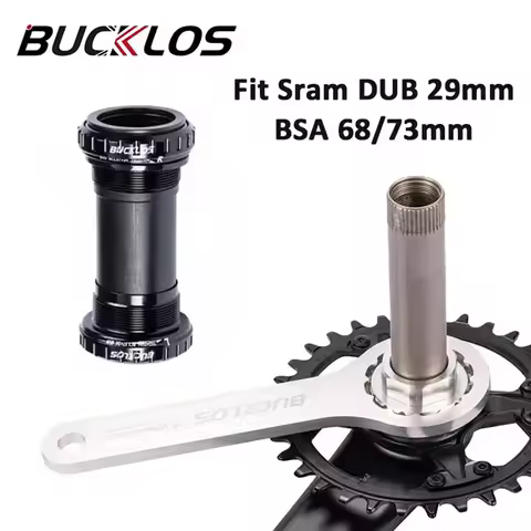 BUCKLOS Bicycle Bottom Bracket BSA 68/73mm BB for SRAM DUB 29mm Spindle Threaded Tool Wrench Tool Cr