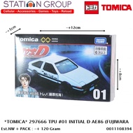 TOMICA 297666 TPU 01 INITIAL D AE86 (FUJIWARA TAKUMI) WHITE 24 - DIECAST