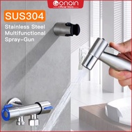 GONQIN Bathroom Spray Gun SUS304 Stainless Steel Handheld Hygienic Shower Portable Bidet Spray-Gun Toilet Seat Bidet Home Hand Held Spray Toilet Bidet Tap