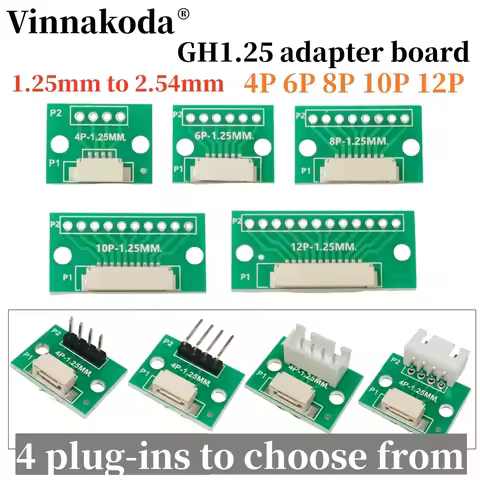 GH1.25 transfer plate 1.25 to 2.54MM single row welded GH1.25 buckle seat 4/6/8/10/12P