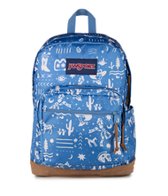 JANSPORT RIGHT PACK - YEEHAW AND HORSES ELEMENTAL BLUE/CREAM