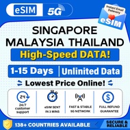 eSIM Singapore Indonesia Thailand Total 20GB Unlimited Data Hotspot Travel eSim Card