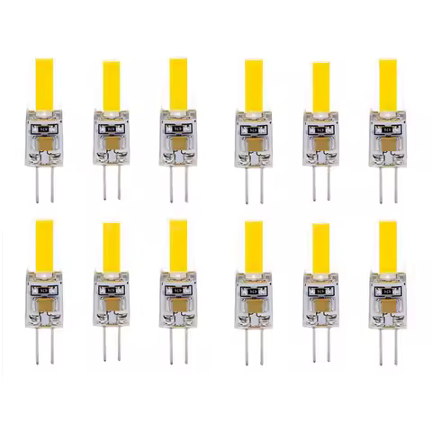 6- 10pcs/lot LED G4 12W 6W Light Bulb AC/DC 12V 220V LED Lamp COB Spotlight Chandelier Lighting Repl