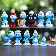 12Pcs 5cm Funko Pop Smurfs Action Figure Smurfette Model Toys Gargamel&Azrael Doll Desktop Decoratio