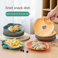 Creative Shell Bowl Dish Multifunctional Plastic Vinegar Saucer Dumpling Hot Pot Dipping Fruit Snack Sushi Plate Table Spit Bone Tableware