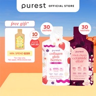 Purest Co Guilt-Free Supreme Glow: Collagen Glow Berries Zero + Black Cherry Ceramide Elixir