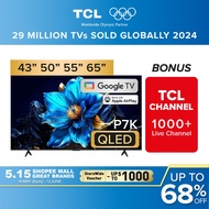 NEW | TCL P7K QLED TV | 43 50 55 65inch | 4K Smart TV | AiPQ Processor | Slim & Uni-body | HVA Panel