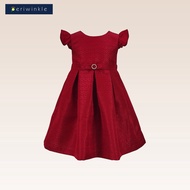 Periwinkle Girls Giselle Red Textured Party Dress with Cutout Back