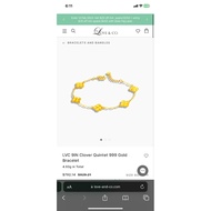 ✅installment accepted • love & co 999 gold clover bracelet (4.93gram)w