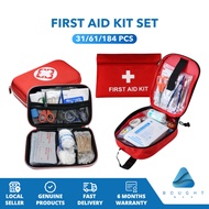First Aid Kit Set 31/61/184 pcs - Essential Emergency Supplies Compact for Home, Travel & Outdoors