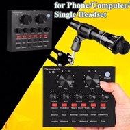 Live Sound Card - Voice Changer Device - V8 Sound Card Audio Interface Bluetooth Mixer Board Dj Soun
