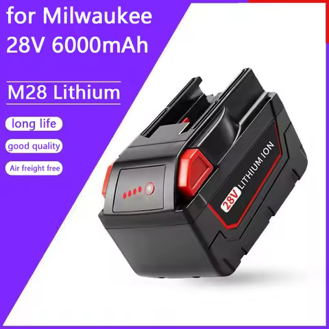 28V 12.0Ah For Milwaukee M28 Battery Li-Ion Replacement Battery For Milwaukee 28V M28 48-11-2830 073