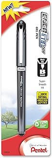 Pentel EnerGel NV Liquid Gel Pen, 1.0mm, Bold Line, Capped, Metal Tip, Black Ink, 1 Pack (BL30BPA)