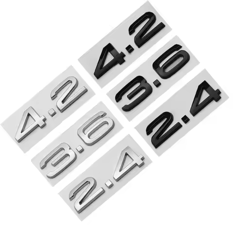 3D ABS Letters 2.4 3.6 4.2 Logo Car Rear Trunk Emblem Badge Sticker Decals for Audi A3 A4 A5 A6 A8 Q
