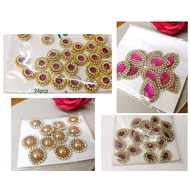 Drop Pattern Stone Patch  For Embroidery / Aari Work - 12pc set