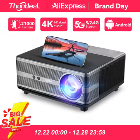 ThundeaL Full HD 1080P Projector TD98W for 2K 4K Video Audio WiFi Android Home Theater TD98 Cinema B