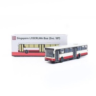 【Fast shipping】singapore bus smrt BUS Toy Diecast car Mercedes Car Model gift children Musical Doubl