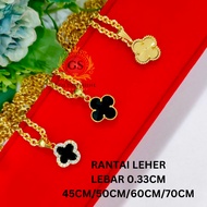 LV EMAS KOREA/BANGKOK HIGH QUALITY SADUR 24K 916 RANTAI LEHER SUNFLOWER PANJANG 45/50/60/70CM #NECKL