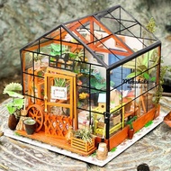 Mô hình DIY Doll House Robotime Kit Cathy is Flower House DG104 Kèm Bộ dụng cụ và Keo dán