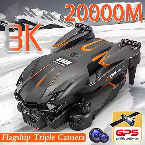 2026 New D88 Drone 8K HD Dual Cam Professional Aerial Photography Optical Flow Hovering Gesture Shoo